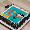 Side view of Mr Bean Poster Cake
